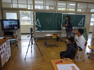 川滝小学校とのオンライン交流 (2)